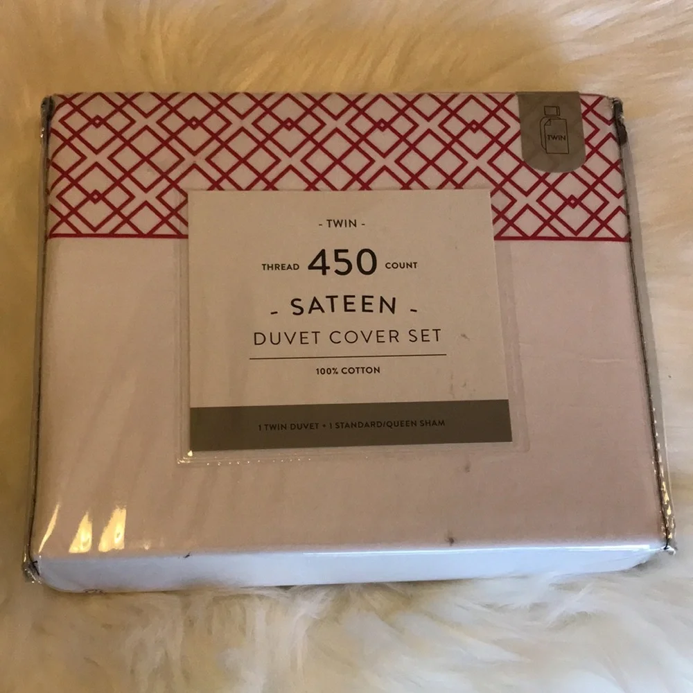 Sateen Duvet Cover Set- twin size - 100% Cotton